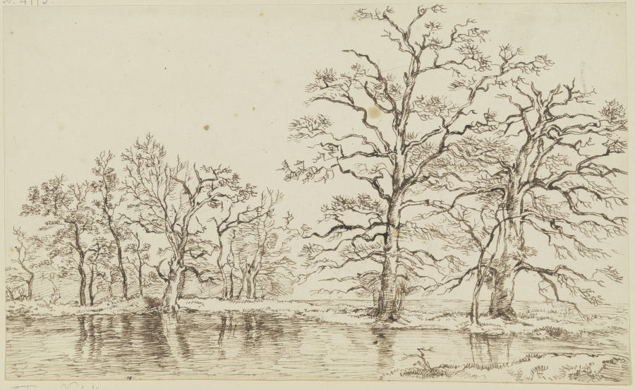 Kahle Bäume an einem Gewässer from Franz Innocenz Josef Kobell