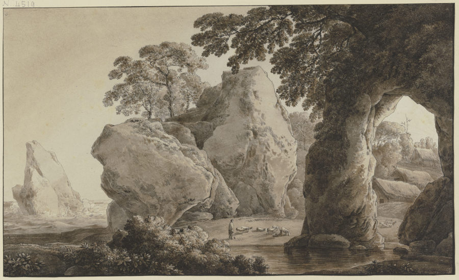 Landschaft mit Felsentor from Franz Innocenz Josef Kobell