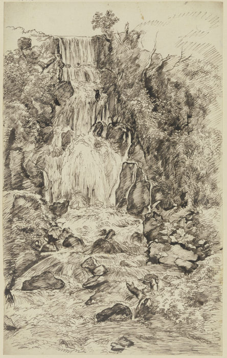 Landschaft mit hohem Wasserfall from Franz Innocenz Josef Kobell