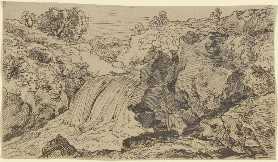Landschaft mit Wasserfall from Franz Innocenz Josef Kobell