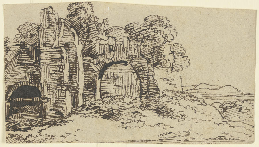 Ruine in einer ebenen Landschaft from Franz Innocenz Josef Kobell