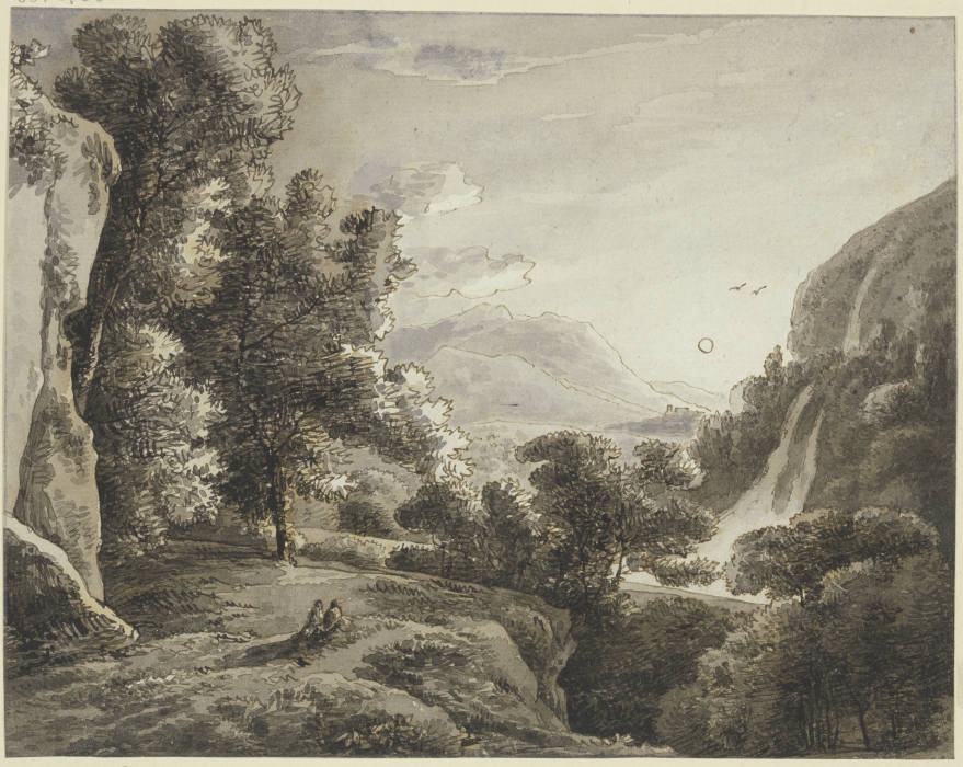 Waldige Landschaft mit Wasserfall from Franz Innocenz Josef Kobell