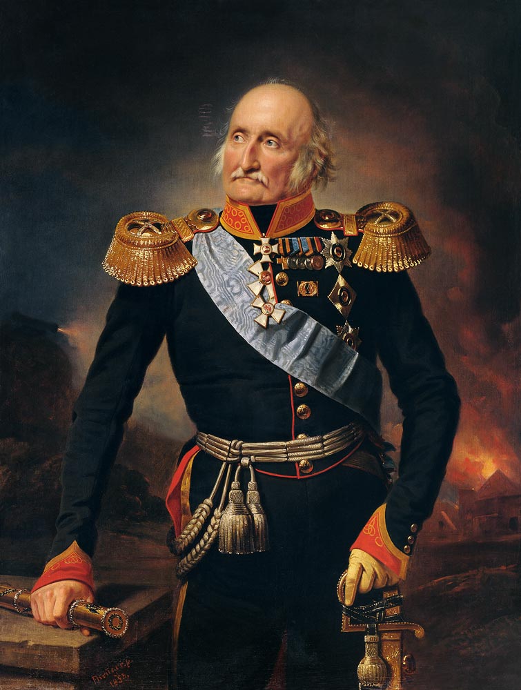 Portrait of Field Marshal Count Ludwig Adolf Peter of Sayn-Wittgenstein-Ludwigsburg (1769-1843) from Franz Krüger