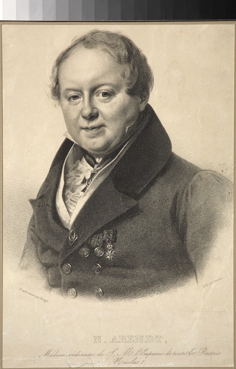 Portrait of the imperial personal physician Nicholas Martin Arendt (1785-1859) from Franz Krüger