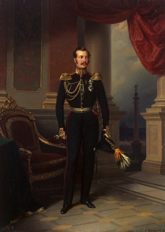 Portrait of the Crown prince Alexander Nikolayevich (1818-1881) from Franz Krüger