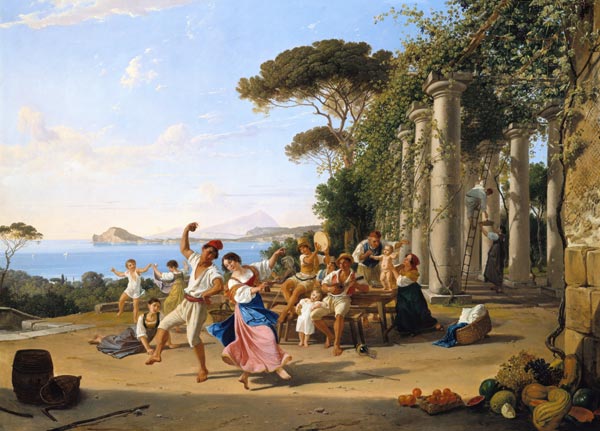 Italian people life at Pozzuoli. from Franz Ludwig Catel