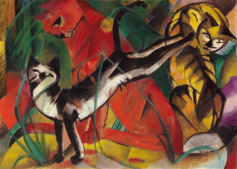 Three cats from Franz Marc