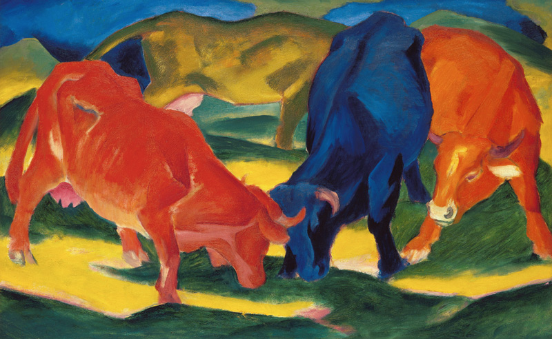 Fighting cows from Franz Marc