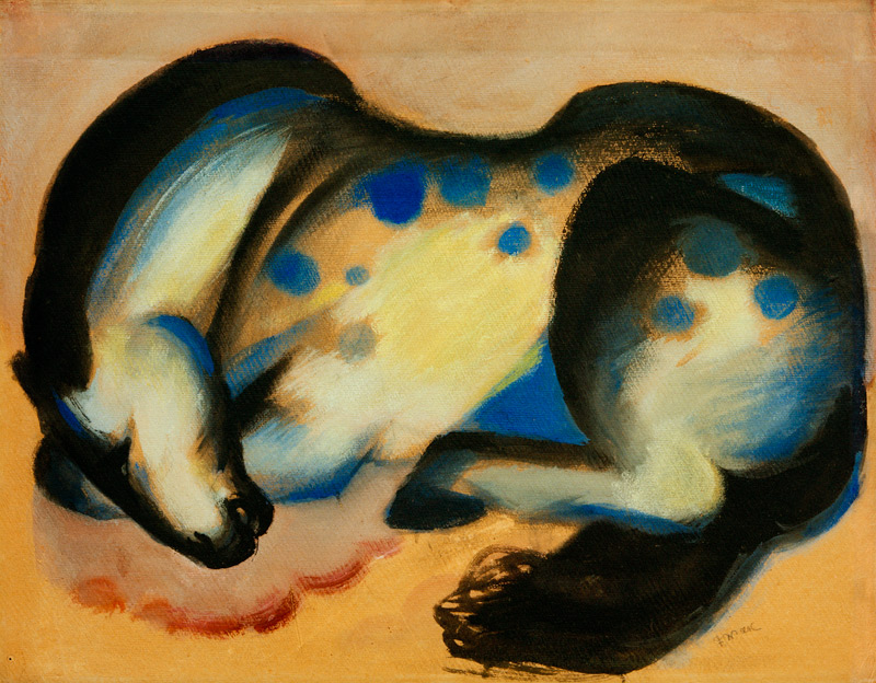 Lying horse from Franz Marc