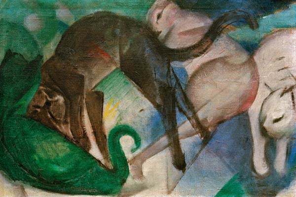 Cats Playing (Painting of Cats) from Franz Marc