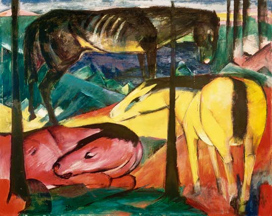The three horses from Franz Marc