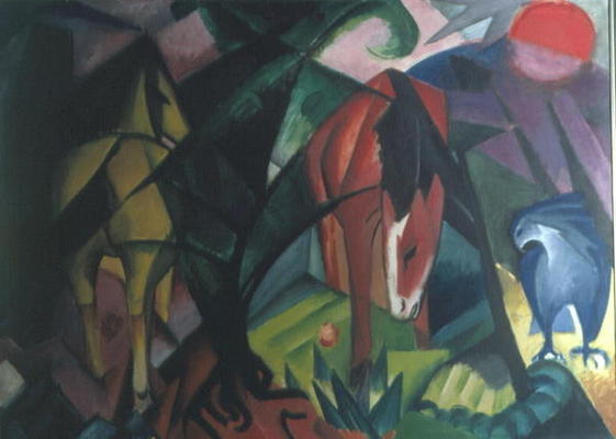 Horse and Eagle, 1912 (oil on canvas) from Franz Marc