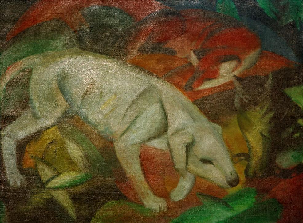 Dog, cat, fox from Franz Marc