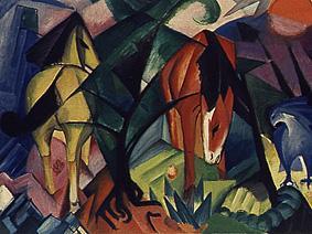 Horses and eagle from Franz Marc