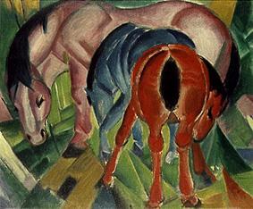 Mare with foals from Franz Marc