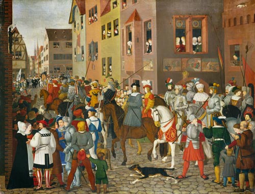Emperor Rudolf von Habsburg makes his entrance in Basel from Franz Pforr