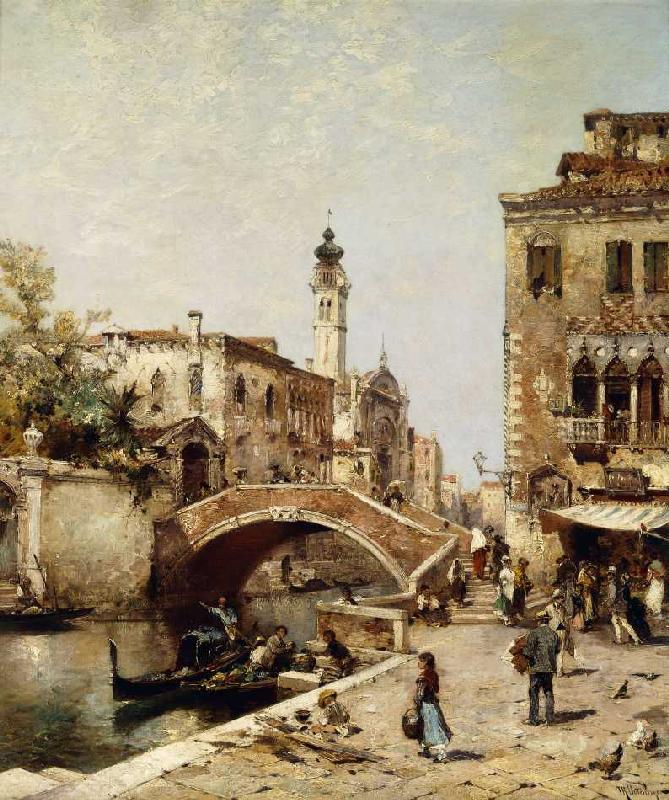 Der Kanal Santa Catarina in Venedig. from Franz Richard Unterberger