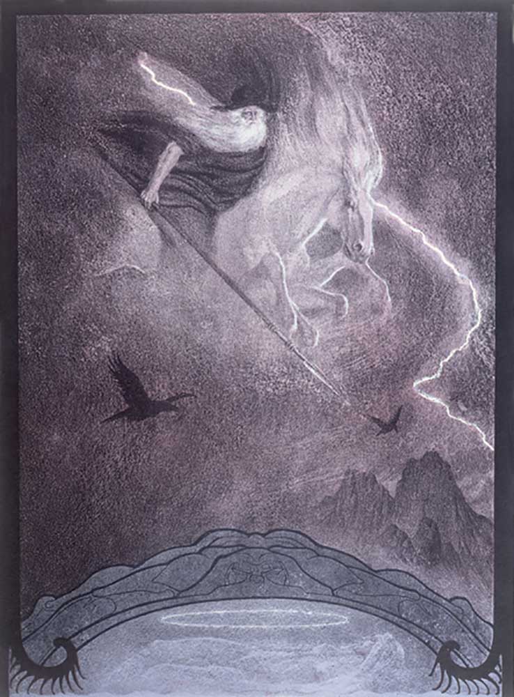 Odin, illustration to The Ring of the Niebelungen by Richard Wagner (1813-83), c.1914 from Franz Stassen