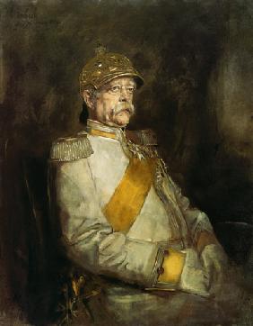 Prince Otto of Bismarck in the uniform of the on account of city dwellers cuirassiers