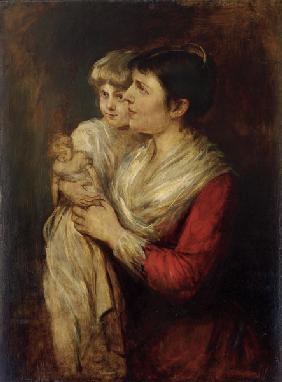 F.v.Lenbach,Clementine Schön mit Tochter