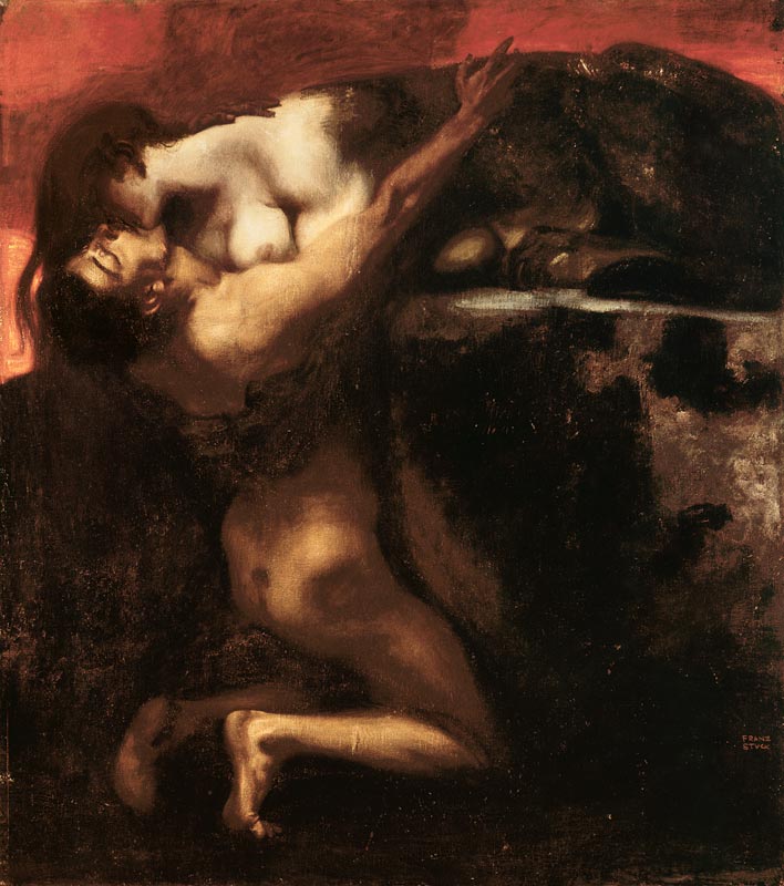 The kiss of the sphinx. from Franz von Stuck