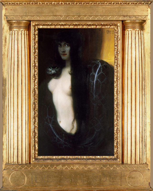 The sin  (the image of the frame will be reproduced) from Franz von Stuck