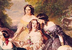 Empress Eugenie (1826-1920) and her Ladies in Waiting, detail of Baronne de Malaret, nee Nathalie de
