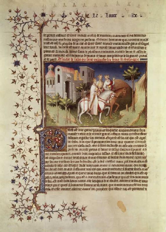 Procession of the saints three kings end book of the miracles from französisch Handschrift