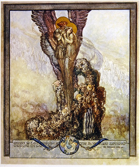 Illustration from Dante''s ''Divine Comedy'', Paradise, Canto XXIII from Franz von (Choisy Le Conin) Bayros