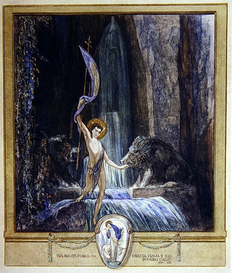 Illustration from Dante''s ''Divine Comedy'', Purgatory, Canto XIV: 45 from Franz von (Choisy Le Conin) Bayros