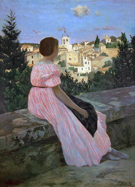 The red dress (or: Look on Castelnau-Le Lez) from Frédéric Bazille