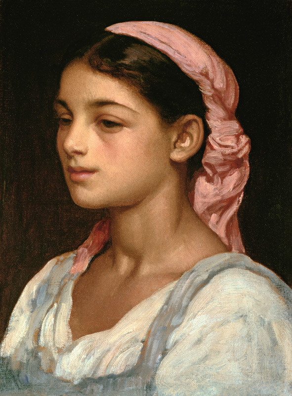 Head of an Italian Girl from Frederic Leighton