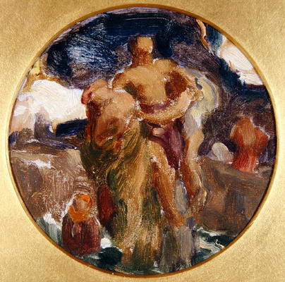 Oil sketch for 'And the Sea Gave Up the Dead Which Were in It', 1891 (oil on canvas) from Frederic Leighton