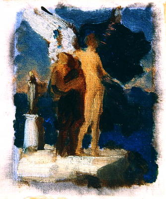 Sketch for 'Daedalus and Icarus', c.1869 (oil on canvas) from Frederic Leighton