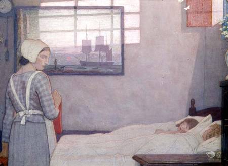 Sleeping Children with their Nurse from Frederick Cayley Robinson