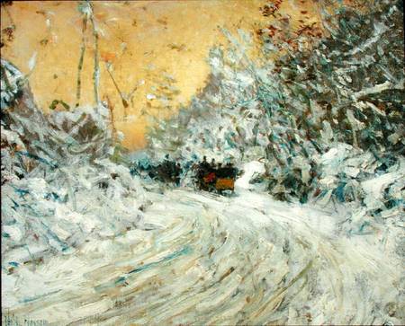 Sleigh Ride in Central Park from Frederick Childe Hassam