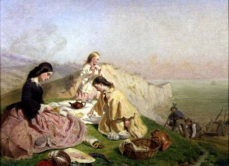 The Picnic on a Clifftop from Frederick James Shields