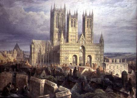 Lincoln Cathedral from Frederick Mackenzie