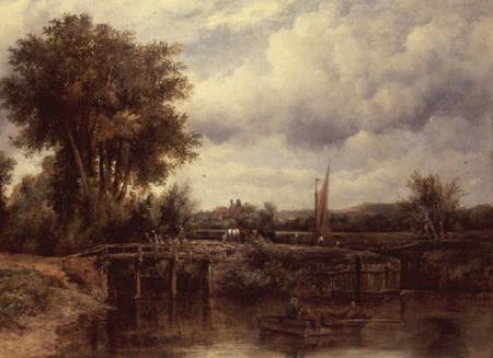 The Lock at Dedham from Frederick Waters Watts
