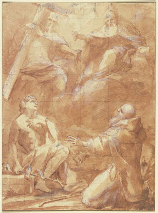 Johannes der Täufer und der Heilige Antonius erblicken Gottvater from Frederico (Fiori) Barocci