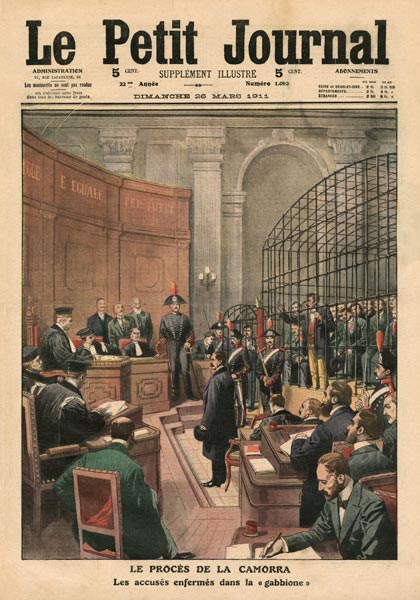 Trial of the Camorra, illustration from ''Le Petit Journal'', supplement illustre, 26th March 1911 from French School