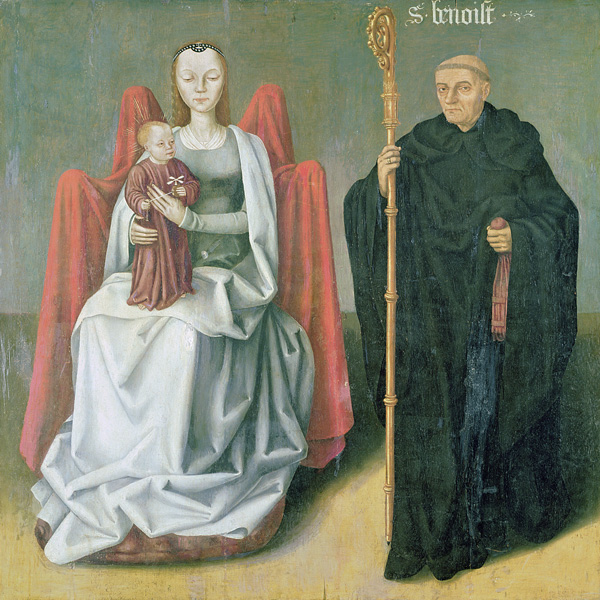Virgin and Child with St. Benedict, from the Priory of St. Hippolytus of Vivoin from French School