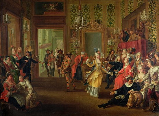A Bal Pare during the Carnival, c.1710 from French School