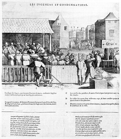 Acts and Violence of the Protestants from French School