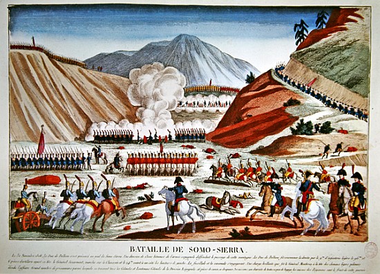 Battle of Somosierra on 30 November 1808 from French School