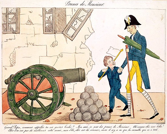 Caricature of Charles X (1757-1836) and the Henri (1820-83) Duc de Bordeaux, 25th July 1830 from French School