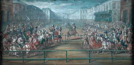 Carousel of Amazons in 1682 from French School