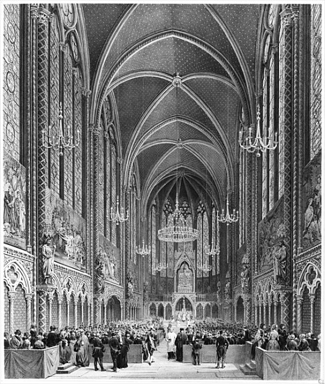 Celebration of the mass for the magistrature at the Sainte Chapelle, c.1849 from French School