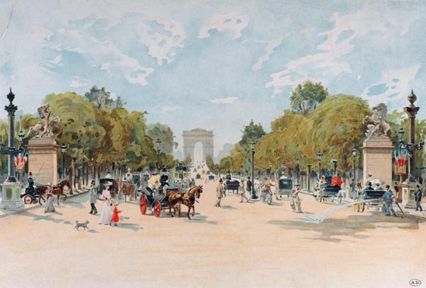 The Avenue des Champs-Elysees from French School