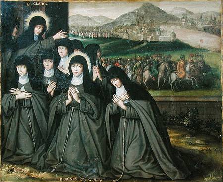 St. Claire with her Sister, Agnes and Nuns from French School